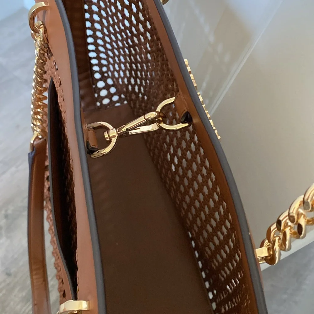 MICHAEL Michael Kors large woven Kinsley Tote NEW